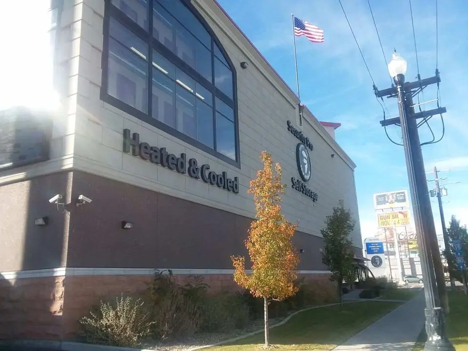 An angled view of Security Pro Self Storage facility