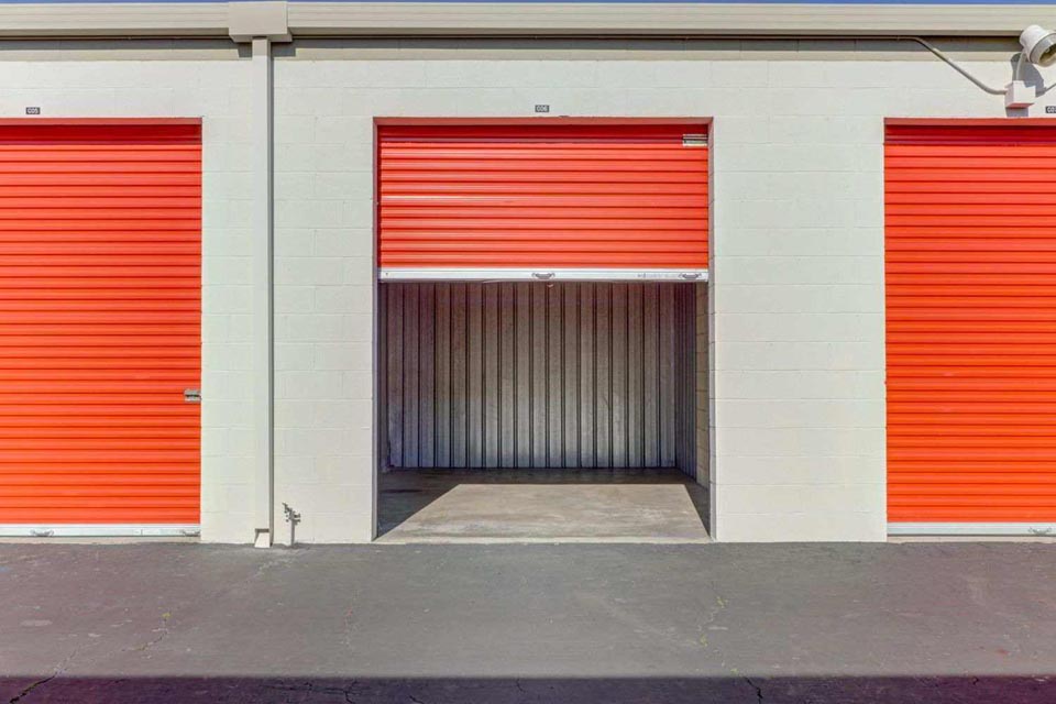 Self Storage Units In Orange Ca, Shelving Unit With Doors